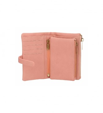Pepe Jeans Diane detachable wallet with coin purse pink -14,5x9x2cm