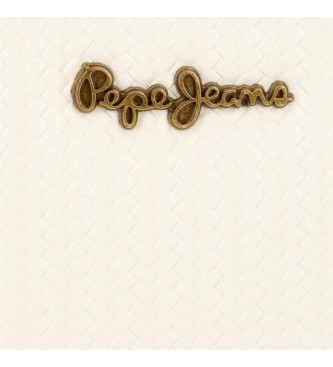Pepe Jeans Portafoglio con portamonete estraibile Lena bianco -14,5x9x2cm-