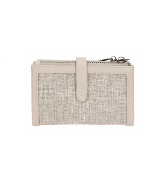Pepe Jeans Maddie beige wallet with removable coin purse -14,5x9x2cm