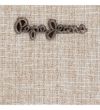 Pepe Jeans Portefeuille Maddie beige avec porte-monnaie amovible -14,5x9x2cm