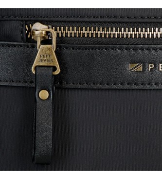 Pepe Jeans Črna denarnica Morgan z odstranljivo torbico za kovance