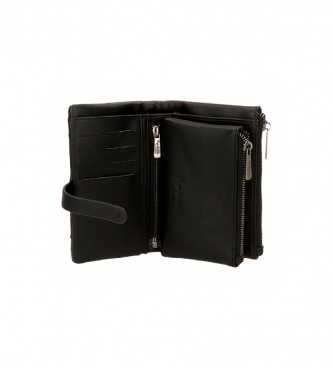 Pepe Jeans Bethany black detachable wallet with coin pouch