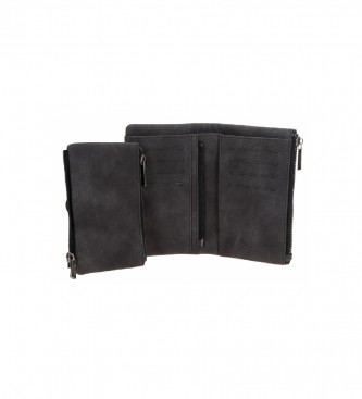 Pepe Jeans Odpinany portfel Holly z portmonetką w kolorze czarnym