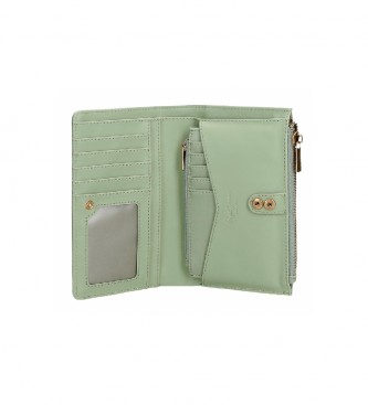 Pepe Jeans Aurora groene portemonnee met kaarthouder -17x10x2cm