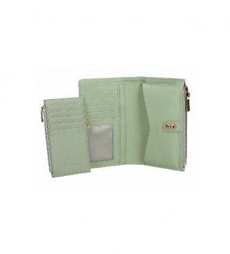 Pepe Jeans Zielony portfel Aurora z etui na karty -17x10x2cm