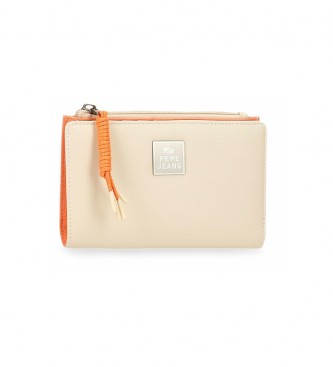 Pepe Jeans Bea beige wallet with card holder -17x10x2cm