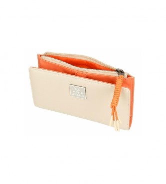 Pepe Jeans Bea beige wallet with card holder -17x10x2cm