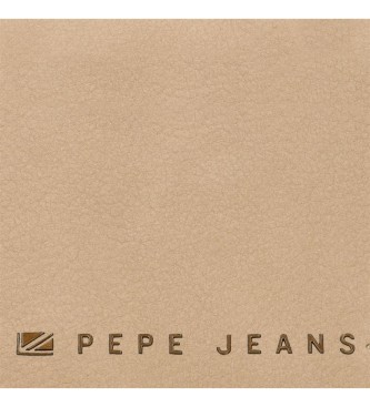 Pepe Jeans Carteira Diane bege com porta-cartes -17x10x2cm