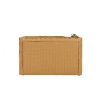 Pepe Jeans Rjava denarnica Lena z držalom za kartice -17x10x2cm