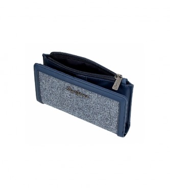 Pepe Jeans Maddie modra denarnica z držalom za kartice -17x10x2cm