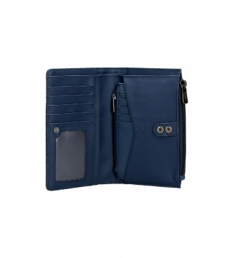 Pepe Jeans Portefeuille bleu Maddie avec porte-cartes -17x10x2cm