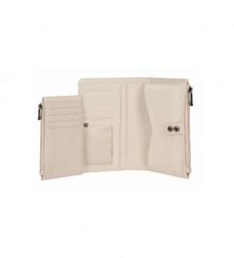 Pepe Jeans Portefeuille avec porte-cartes Maddie beige -17x10x2cm