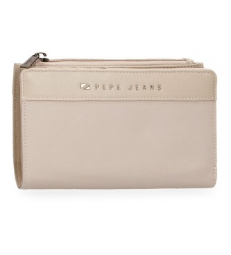 Pepe Jeans Morgan beige wallet with card holder