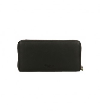 Pepe Jeans Bea zippered wallet black -19,5x10x2cm