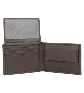 Pepe Jeans Checkbox Leather Wallet Grey