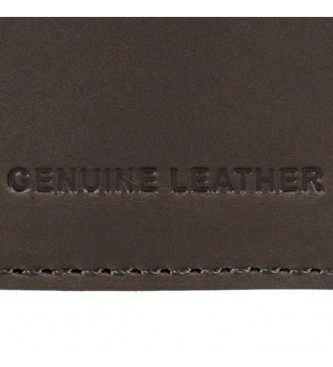 Pepe Jeans Lederbrieftasche Checkbox vertikal mit Mnzgeldtasche Grau
