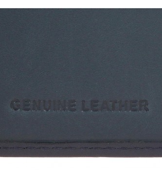 Pepe Jeans Cracker leather wallet Navy blue