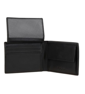 Pepe Jeans Cracker Leather Wallet Black