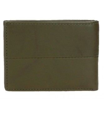 Pepe Jeans Leather wallet Cracker Khaki green
