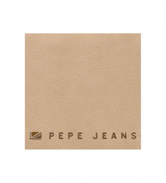 Pepe Jeans Carteira com fecho de correr Diane bege -19,5x10x2cm