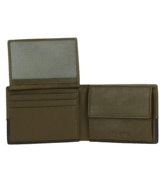 Pepe Jeans Leather wallet Dual Khaki green