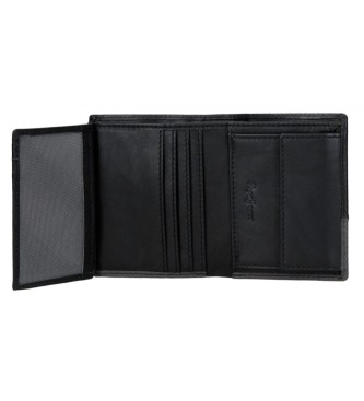 Pepe Jeans Skórzany portfel Dual pionowy czarny