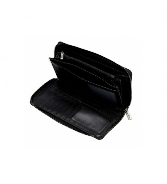 Pepe Jeans Brieftasche mit Reiverschluss aus Wolle schwarz -19,5x10x2cm
