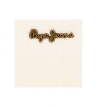 Pepe Jeans Lena tegnebog med lynls hvid -19,5x10x2cm