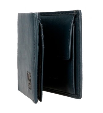 Pepe Jeans Leather wallet Marshal Navy blue