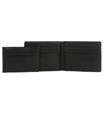 Pepe Jeans Marshal Usnjena denarnica z držalom za kartice črna