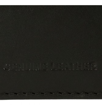 Pepe Jeans Marshal Usnjena denarnica z držalom za kartice črna