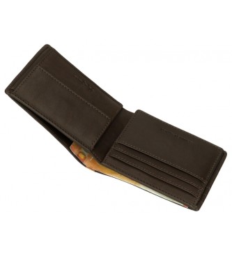 Pepe Jeans Skórzany portfel Marshal w kolorze brązowym