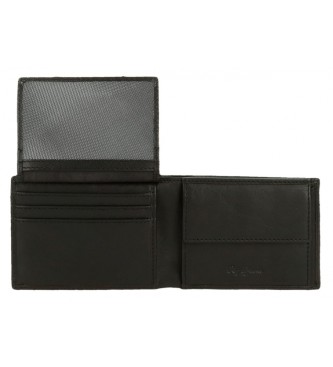 Pepe Jeans Skórzany portfel Marshal w kolorze czarnym