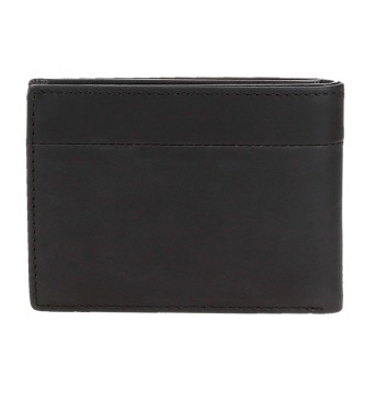 Pepe Jeans Skórzany portfel Staple w kolorze czarnym