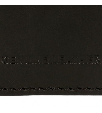 Pepe Jeans Checkbox Portefeuille vertical en cuir noir avec fermeture  clic