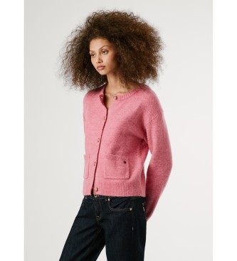 Pepe Jeans Casaco de malha Cecil rosa