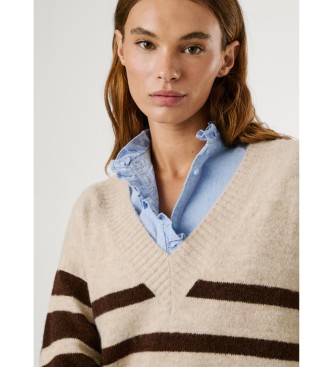 Pepe Jeans Jersey Cecil Stripe beige
