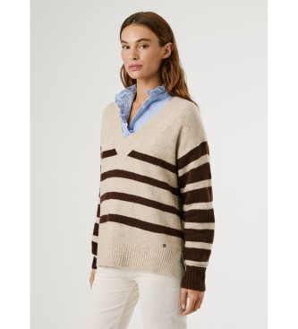 Pepe Jeans Jersey Cecil Stripe beige