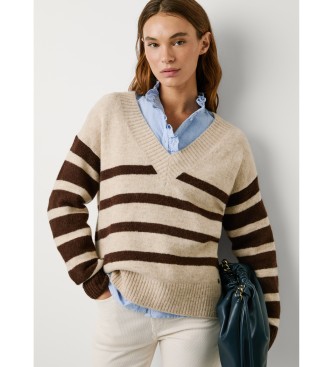 Pepe Jeans Jersey Cecil Stripe beige