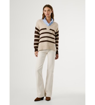 Pepe Jeans Jersey Cecil Stripe beige