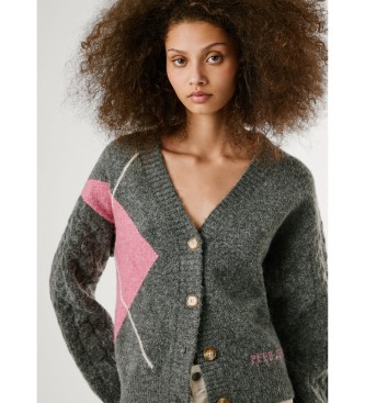 Pepe Jeans Casaco de malha Cecily cinzento
