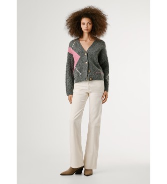 Pepe Jeans Casaco de malha Cecily cinzento