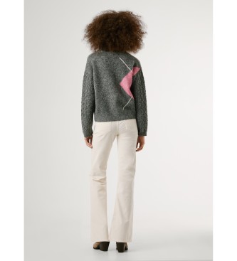 Pepe Jeans Casaco de malha Cecily cinzento