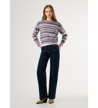 Pepe Jeans Hellblauer mehrfarbiger Pullover