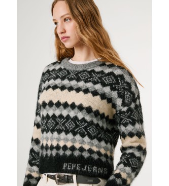 Pepe Jeans Pulover Celestine sive barve
