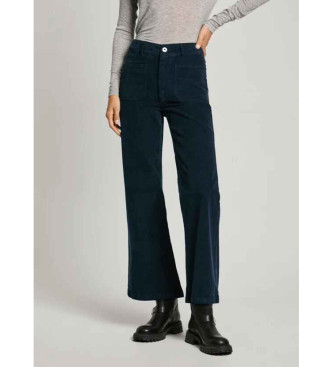 Pepe Jeans Corduroy fit flare corduroy broek Celia marine