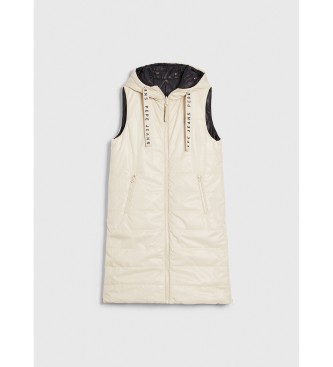 Pepe Jeans Reversible padded waistcoat off-white