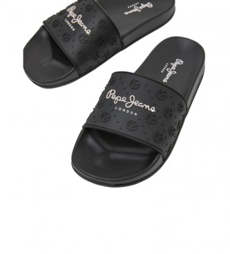 Pepe Jeans Flip Flops Beach Slider Plain black