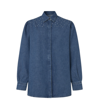 Pepe Jeans Charlie Sparkle blaues Hemd