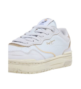 Pepe Jeans Chester leren sneakers wit